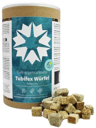 Cubos de Tubifex algova® Alimento para Peces liofilizados Alimento para Tortugas (1L = 130g)