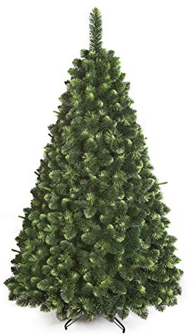 CHRISTMAS TREE New Boxed Traditional Forest Green Luxury TREE (Young Pine, 220 cm)