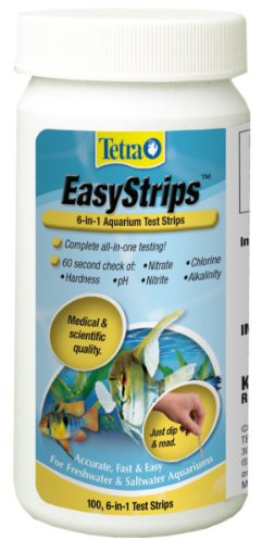 Tetra EasyStrips 6-In-1 Aquarium Test Strips, Water Testing 100 Count (Pack of 1)