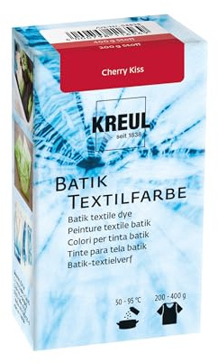 KREUL 98525 - Batik-Textilfarbe Cherry Kiss, 70 g, Farbpulver zum Batiken und Färben von Textilien