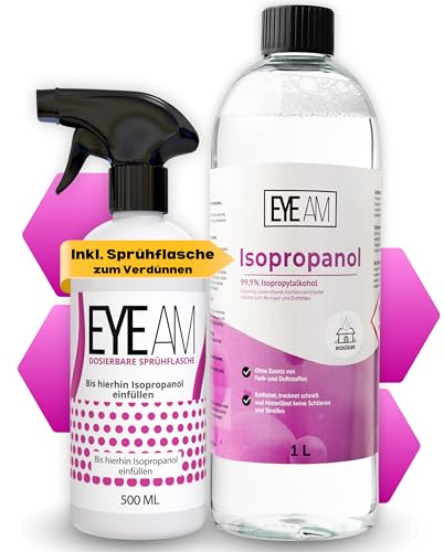 NEU: Isopropanol IPA 99,9% – Reinigungsalkohol 1 Liter für Küche, Haushalt, Kosmetik und Industrie