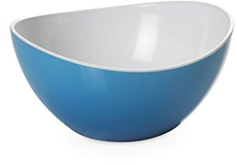 Omada Design Salatschüssel für Pasta und Salat, Schale aus zweifarbigem beständigem Kunststoff, Made in Italy, Trendy Linie, 14cm Durchmesser, 0,5lt Kapazität, geeignet für den Geschirrspüler, Türkise