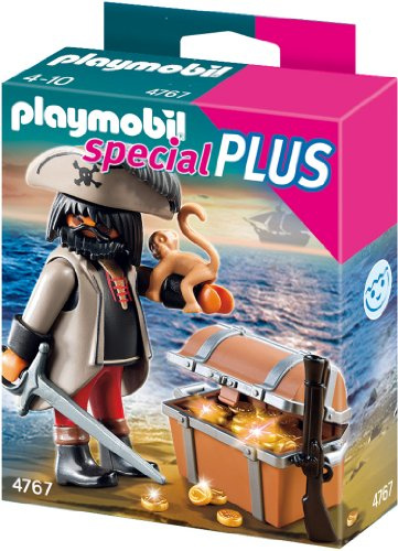 PLAYMOBIL 4767 Finsterer Pirat mit Schatztruhe
