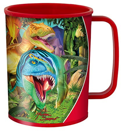 3D LiveLife Drinking Cup - Dino Smiles from Deluxebase. 300ml Plastic Mug with Dinosaur Theme, Reusable Coffee Cup, Portable Animal Tumbler for Camping, Picnic, Travel & Everyday Use.
