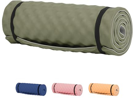 Highlander Tapis de Camping Confortable Tapis de Voyage Léger et Enroulable Idéal pour Le Camping, Les Festivals ou même Les entraînements de Yoga