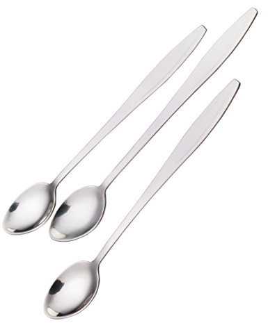 KitchenCraft Stainless Steel Ice Cream Sundae / Latte Spoons, 21 cm (8.5) (Set of 3)