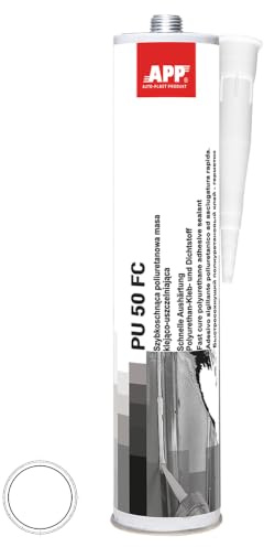 APP PU 50 FC Colle-mastic polyuréthane Blanc Lot de 12 x 310 ml | Colle polyuréthane flexible pour collage métal-verre, Mastic-colle étanche multi-matériaux