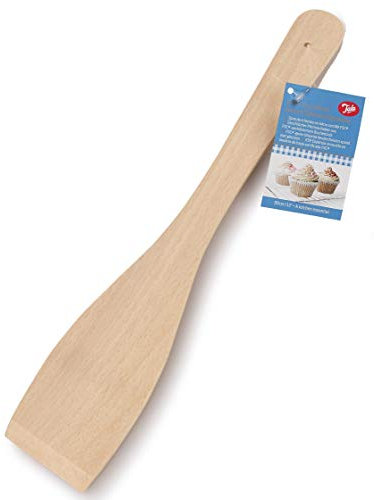 Tala Beechwood Spatula, 30cm Durable Wooden Cooking Utensil, Heat-Resistant & Safe for Non-Stick Cookware, Beige