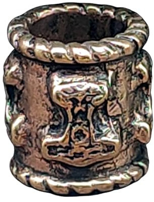 Kiss of Leather Bartperle Haarperle Bronze Thorshammer 8mm Innendurchmesser 849