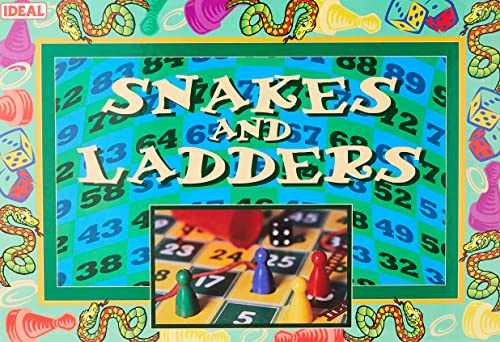 IDEAL | Snakes and Ladders: traditional board game | Classic Board Games | For 2-4 Players | Ages 3+