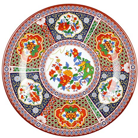 Thunder Group Lotus Collection 12-Pack Plate, 12-5/8-Inch, Melamine, White