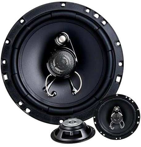 In Phase Car Audio SXT1735 Speaker - 6.5 Inch (17cm) Round, 260W, 3-Way Coaxial Shallow-Mount Speaker (2 x Speakers)