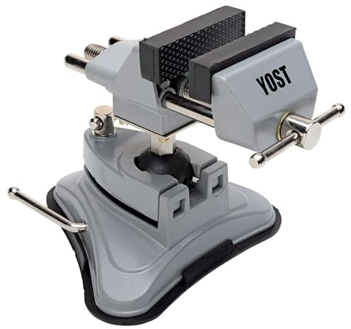 Yost Tools Yost V-275 Tragbarer Vakuum-Schraubstock, schwenkbar, Multi-Winkel, 7 cm Backenbreite, (1 Pack), Silber