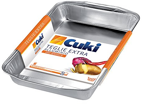 Cuki Lot de 2 moules à gâteau extra épais en aluminium - 8 portions - rectangulaires [S97]