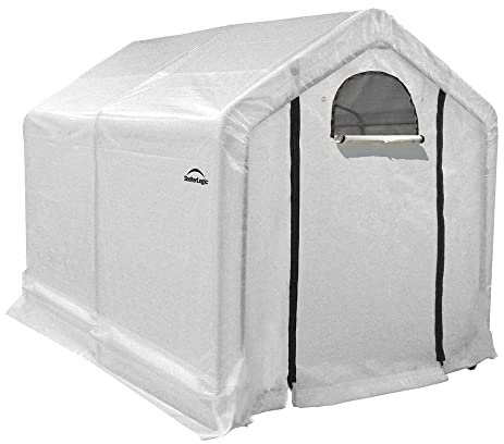 ShelterLogic Foliengewächshaus inkl. Regalen | Weiß | 244x185x183 cm