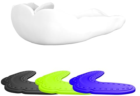 Shock Doctor Slim Mouthguard 2.4mm Thin Mouth Guard. Microfit for Football, Hockey, Lacrosse, Baseball, Softball, Basketball and More. Youth and Adults. Also for Night Guard Teeth Grinding
