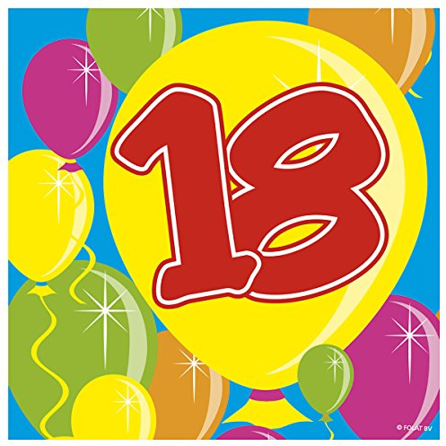 20 Serviettes 18e Anniversaire anniversaire