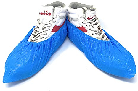 AQASKIN Couvre-chaussures jetables de 5 grammes, chaussures jetables CPE, entrée de piscine, parking pour bébé et bien d'autres utilisations (Quantité 100 pièces)
