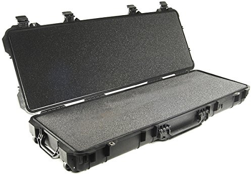 PELI 1720 Langer Wasserdichter Gewehrkoffer für Taktische Gewehre, IP67 Wasser- und Staubdicht, 49L Volumen, Mit Schaumstoffeinlage (Anpassbar), Schwarz