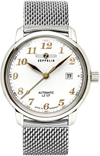 Zeppelin Herren-Armbanduhr XL LZ127 GRAF Analog Automatik Edelstahl 7656M1