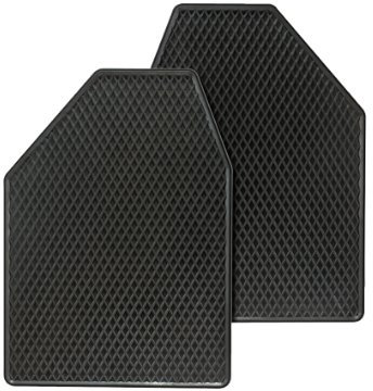 APA 23860 Automatten Fußmatten Set Trend-LINE, 2-teilig, Wabenmuster, universal, Gummi, 49x68 cm, schwarz