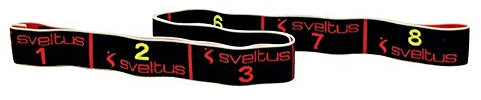 Sveltus Elastiband 15 kg MEDIUM schwarz Fitness Gymnastik Band Krafttraining Therapie