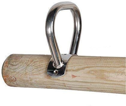 Loggyland Edelstahl Wippengriff Hangelgriff für Rundholz 180 mm Ø 18 cm/aus V2A