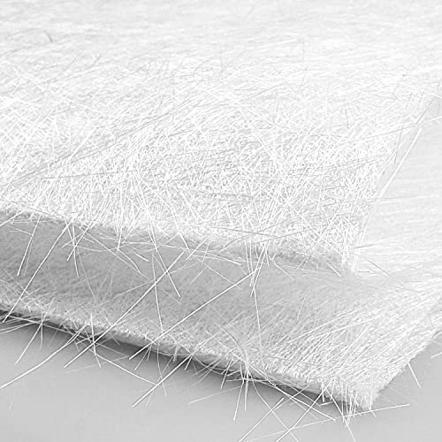 Glasfasermatte 300g/m² 15m² E-Glas Verstärkungsfaser für Polyesterharz Pulvergebunden, hervorragende Tränkungseigenschaften, sehr gute Drapierbarkeit