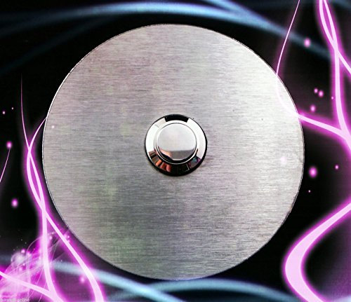 Eurosell – Acero inoxidable V2 A Diseño timbre – inoxidable – Timbre – Rótulo placa de timbre placa (de – Super alimentador regalo de timbre de puerta botón redondo redondas