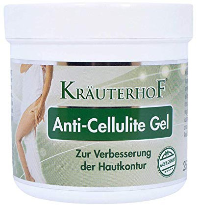 Kräuterhof Anti-Cellulite-Gel 4 x 250ml straffende Creme mit Wärmeeffekt