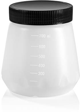 EASYmaxx Farbbehälter für Farb-Pistole 700 ml | Gleichmäßiger Farbauftrag durch feine Zerstäubung | Material: PE, PP
