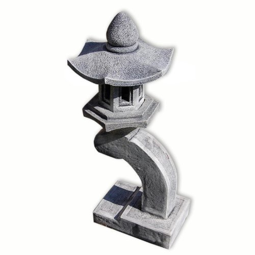 wifash Pagoda, decoración de jardín Lámpara Japonesa Gris 1 Nivel, Farol Importado de Tailandia (10528)