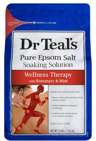 Dr Teal's Epsom Salts Wellness Therapy (Rosemary & Mint) 3Lb 1.36Kg