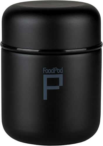 Drink Pod Pionjärflaskor vakuumisolerad läckagesäker mat pod kapselflaska 400ml Mattsvart