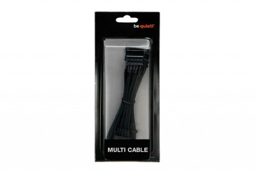 be quiet! Cable de alimentación CM-61050, cable múltiple extralargo con funda individual, con 3x SATA y 1x conector HDD, incl. adaptador FDD