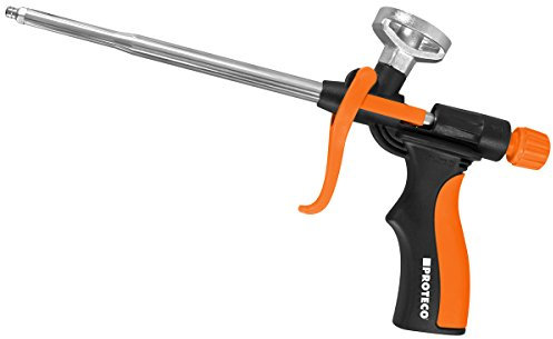 Proteco-Werkzeug® PU-Schaumpistole Edelstahldüse Montagepistole Bauschaumpistole rostfrei Edelstahl