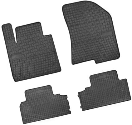 Bär-AfC KI07679n Gummimatten Auto Fußmatten Schwarz, Erhöhter Rand, Set 4-teilig, Passgenau für Kia Carens Typ 4 / RP Baujahr ab 2013
