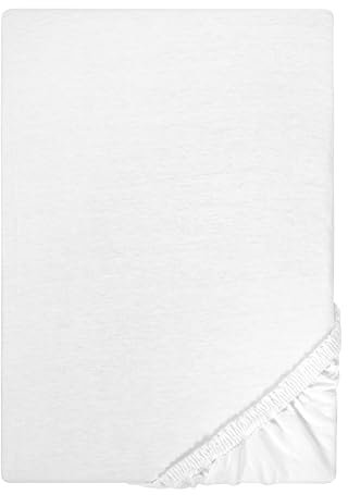 Traumhaft Schlafen - Castell - Markenbettwäsche 0077113 Spannbetttuch Jersey Stretch 1x 90x190 cm - 100x200 cm, weiß