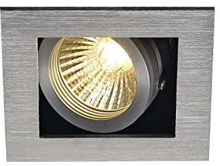 SLV LED Einbaustrahler KADUX, dreh- und schwenkbar | Dimmbare Deckenleuchte zur Beleuchtung innen | LED Spot, Fluter, Deckenstrahler, Decken-Lampe, Einbau-Leuchte | 1-flammig, GU10 QPAR51