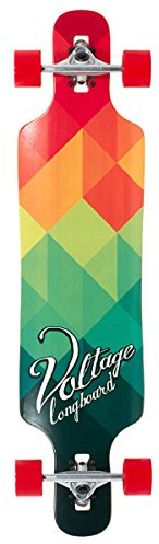 Voltage Red Drop Through Longboard - 39 inch