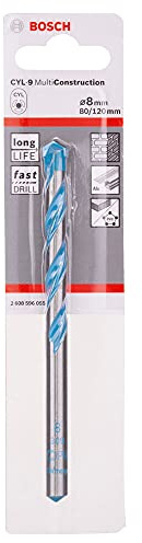 Bosch Accessories Bosch Professional 1x Mehrzweckbohrer CYL9 Multi Construction (Ø 8 mm, Gesamtlänge 120 mm, Zubehör für Bohrmaschinen mit Rundschaftbohreraufnahme)