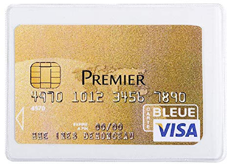 Exacompta 5384E 10er Pack Visitenkartenhüllen 6,5 x 9,5 cm aus glattem PVC 150µ, Ideal für Visiten-und Kreditkarten transparent Kreditkartenhüllen Bankkartenhülle