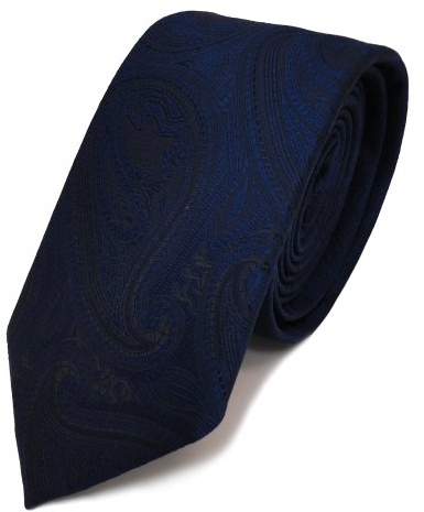 TigerTie schmale Designer Krawatte paisley gemustert - Binder Tie