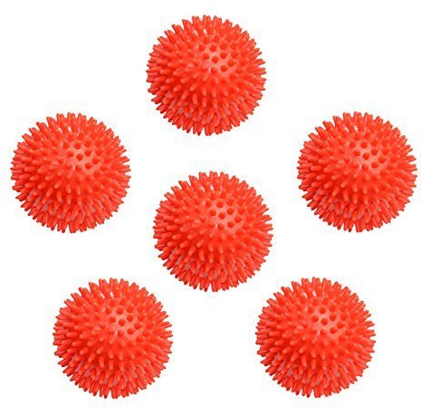 Enjoy Fit Igelball Fitness Massageball Noppenball 9cm 6er Set - rot
