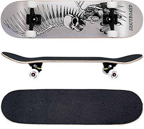 FunTomia Skateboard mit ABEC-9 Kugellager Rollenhärte 100A und 100% 7-lagigem kanadisches Ahornholz Skate Board mit Kicktail