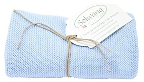 Solwang Handtuch H43 gestrickt in Hellblau