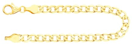 EDELIND Armband Herren Damen 333 585 Gelbgold Bracelet Panzerkette facettiert 5mm Armkette 8 14K Echtgold Goldarmband mit Schmuck Geschenkbox Made in Germany