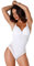 LOVABLE Body Modellante e Contenitivo Ferretto, Microfibra e Tulle, Coppe Preformate e non Imbottite, Shapewear, Millenium Equilibre Donna, Bianco, 34 / 3D