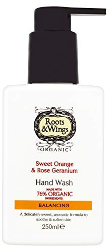 Roots & Wings Organic Balancing Sweet Orange and Rose Geranium Hand Wash 250ml