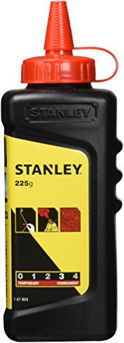 Stanley Schlagschnurkreide 225g, Farbe rot, gut haftend, sehr wasserfest, schwer löslich, in Kunststoffdose, 1-47-804
